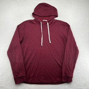 Marine Layer DK Pullover Hoodie Tawny Port Red Mens Size Medium 15658
